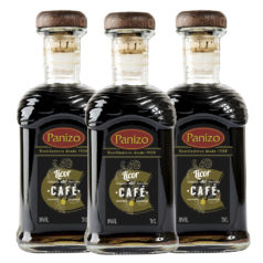 3 botellas licor cafe Panizo