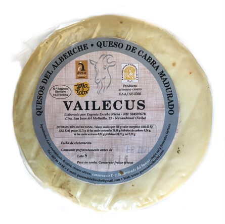 valiecus queso de cabra semicurado 500 grs