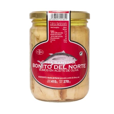 Lomos de Bonito del Norte en aceite de oliva Casa Santoña – 415 grs
