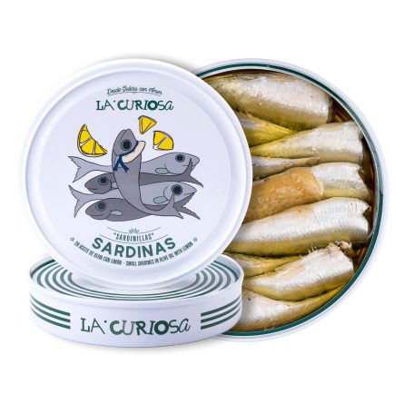 Sardinillas en aceite de oliva con limón La Curiosa