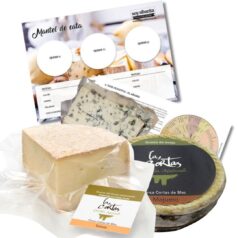 Pack de quesos de oveja artesanos variados Las Cortas y mantel de cata de regalo