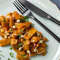 judías verdes con salsa de tomate