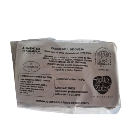 etiqueta queso azul las cortas
