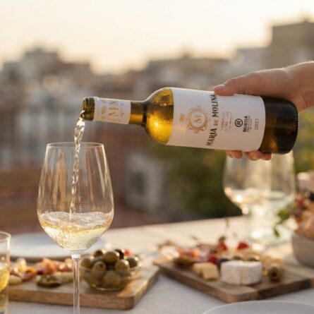 copa de vino blanco de rueda maria de molina