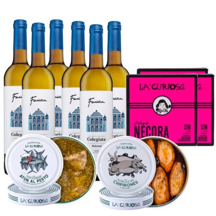 Pack gourmet Malvasía y conservas Aperitivo marinero