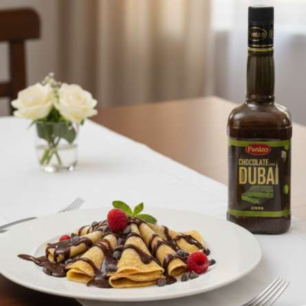 Crepes de Crema de Chocolate Dubai Panizo