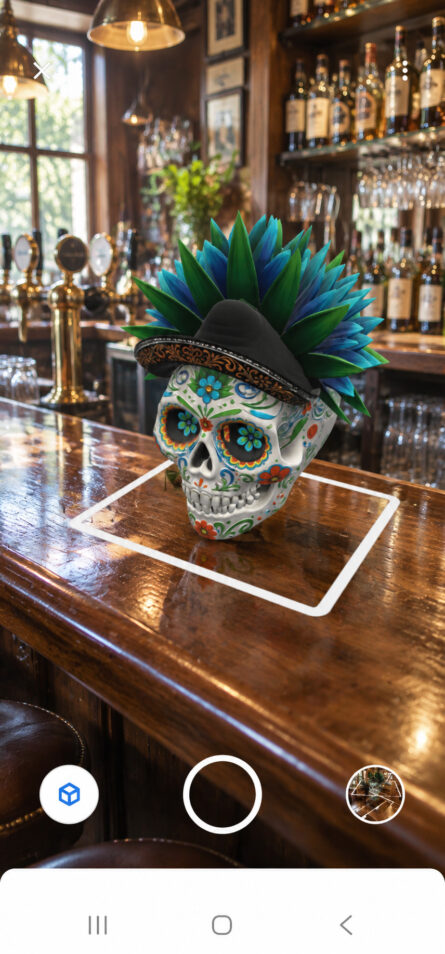 agave calavera de la botella de Tequila Yuppies