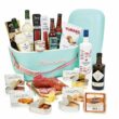 Cesta regalo gourmet en nevera Polarbox con ibéricos de bellota, vermut y conservas