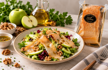 ensalada de esturión ahumado